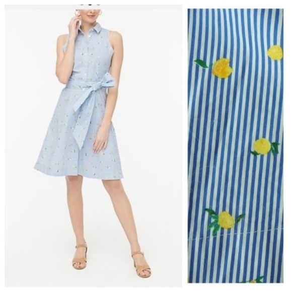 J. Crew Dresses & Skirts - J Crew Lemon Stripe Dress